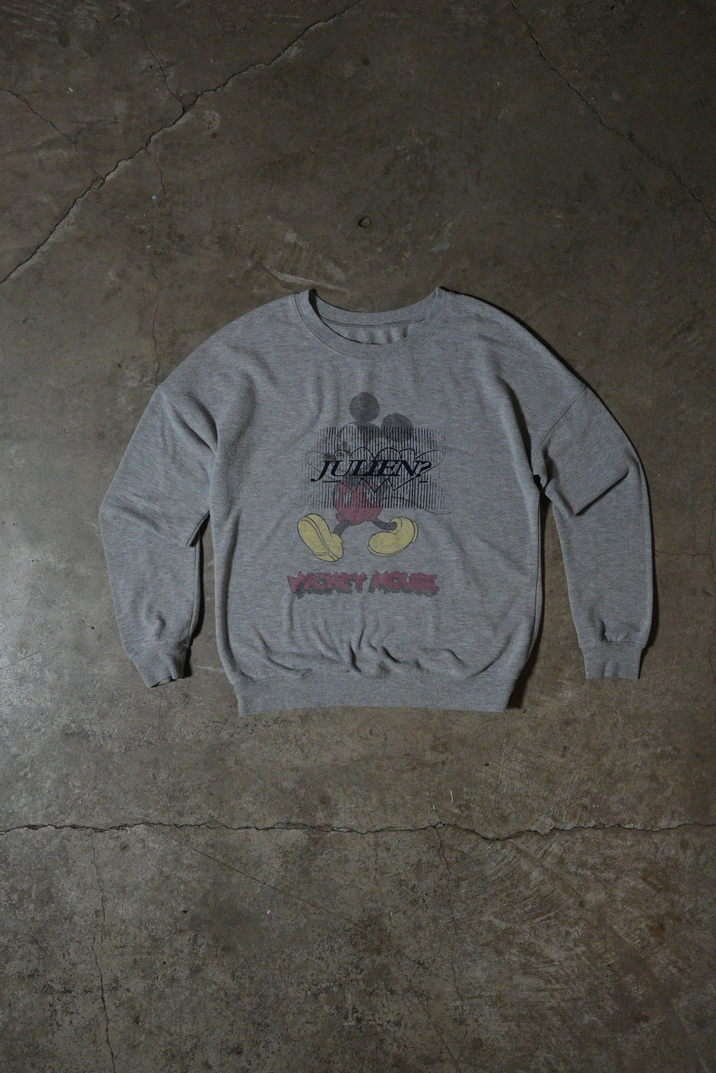 Grey "Julien" Mickey Maus Crewneck