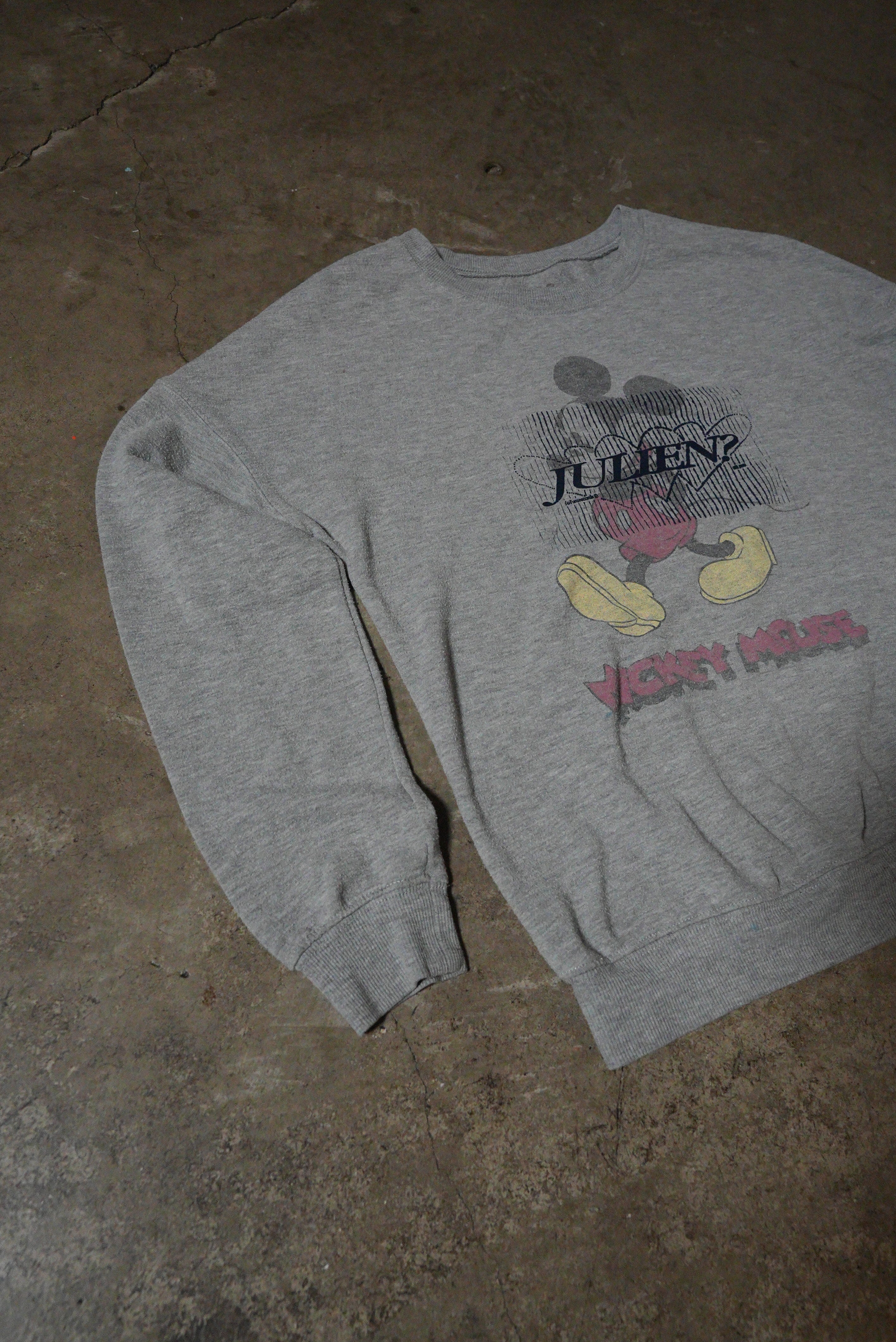 Grey "Julien" Mickey Maus Crewneck