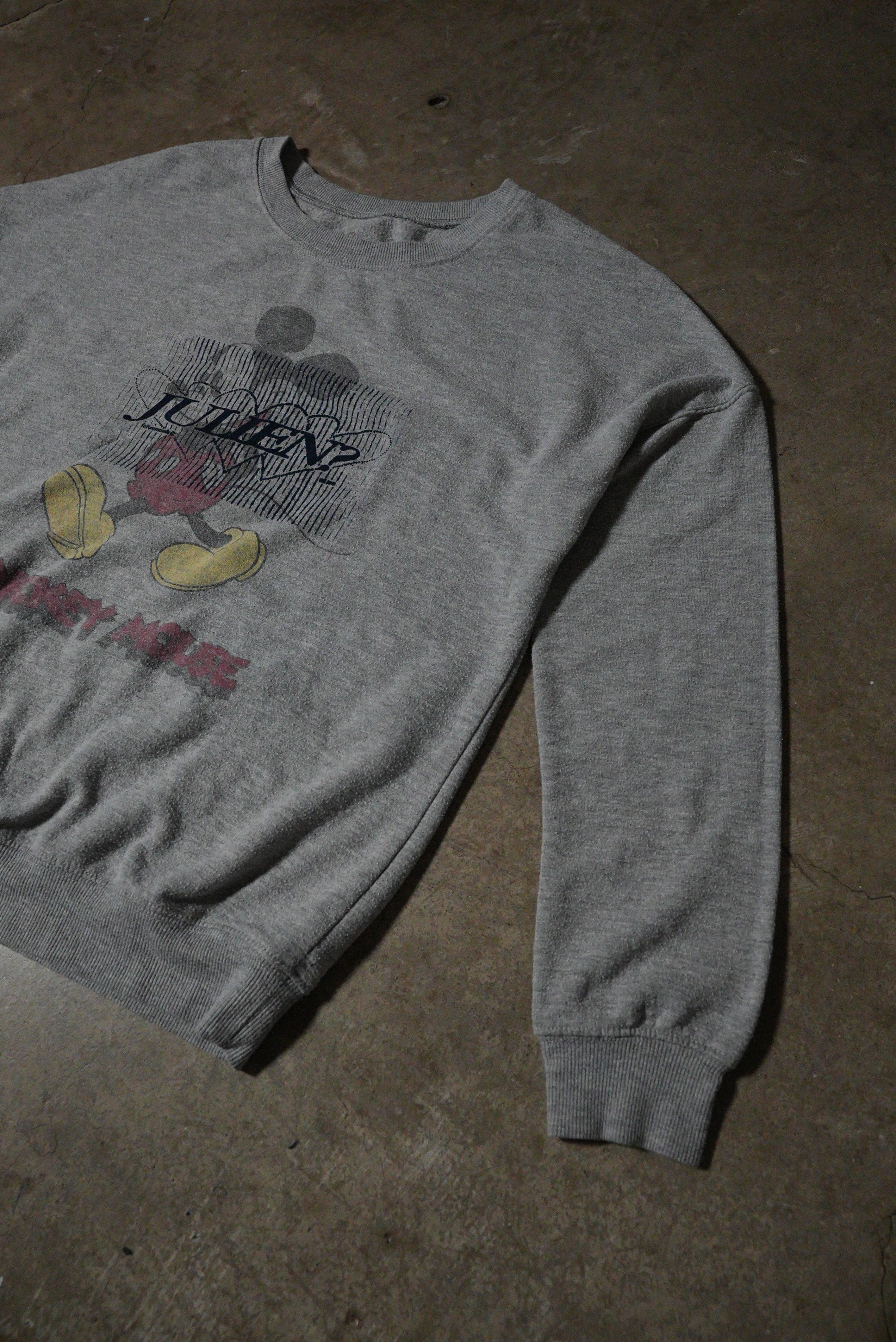 Grey "Julien" Mickey Maus Crewneck