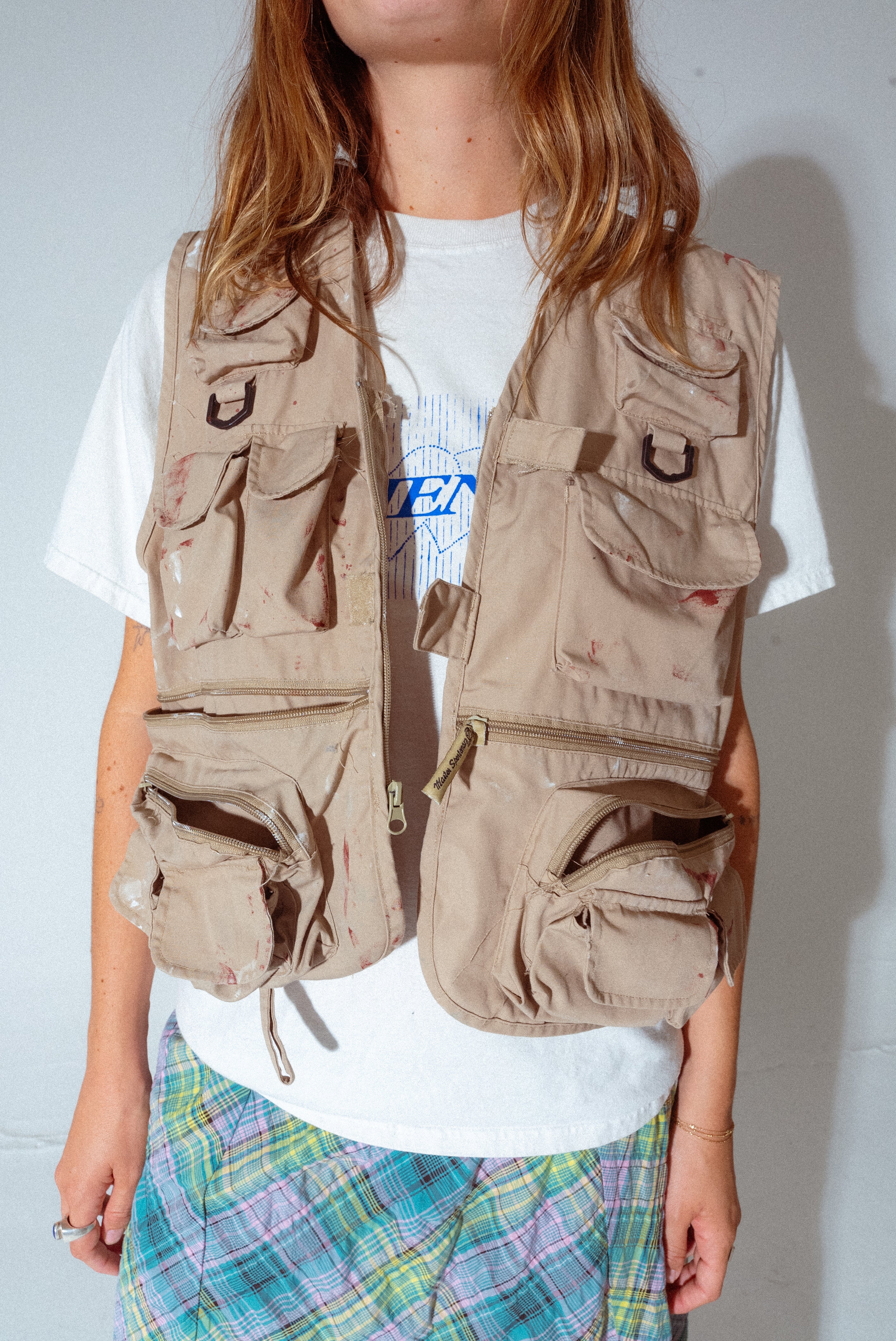 Cargo "Julien" Paint Splatter Vest