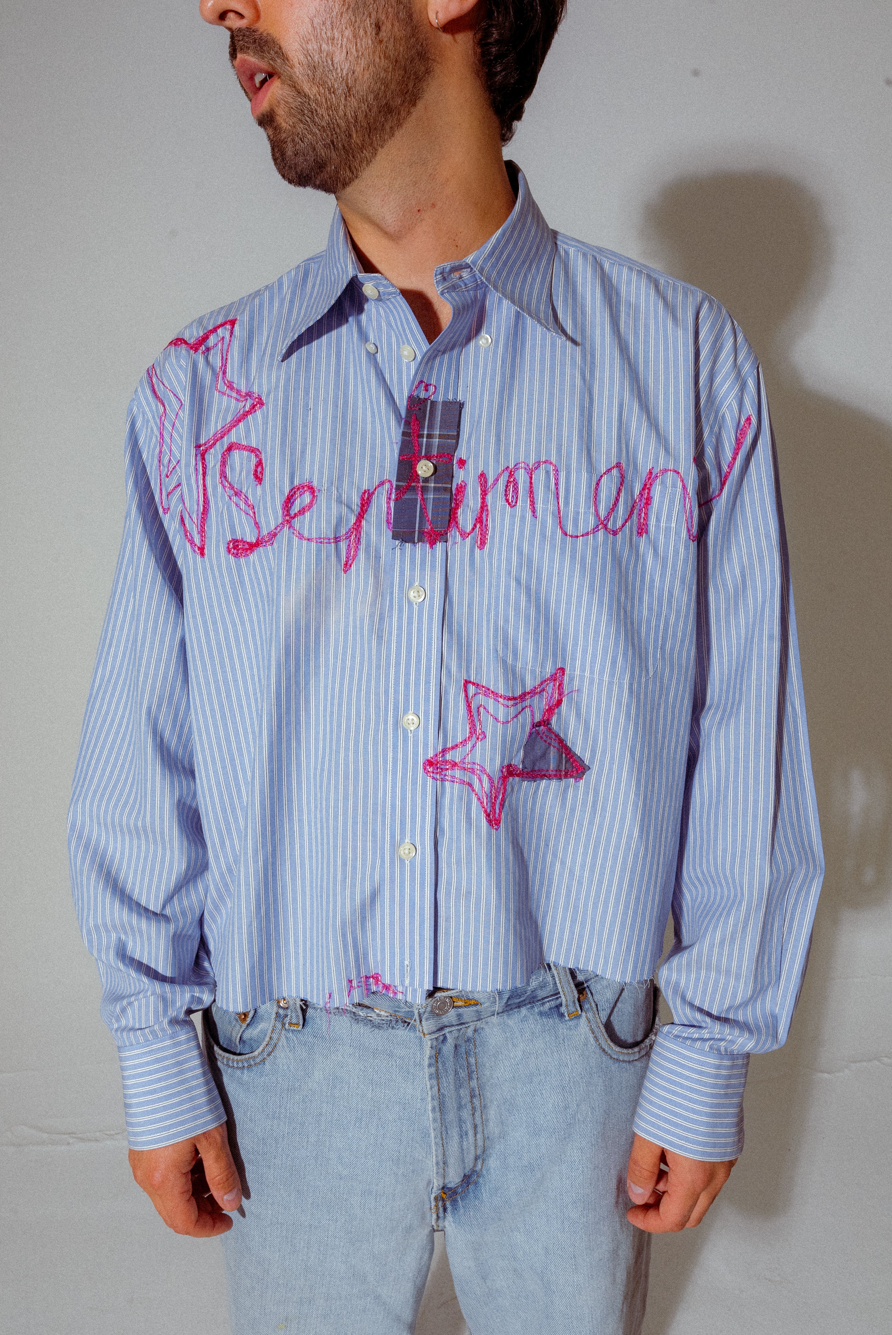Blue Striped "Julien" Dress Shirt